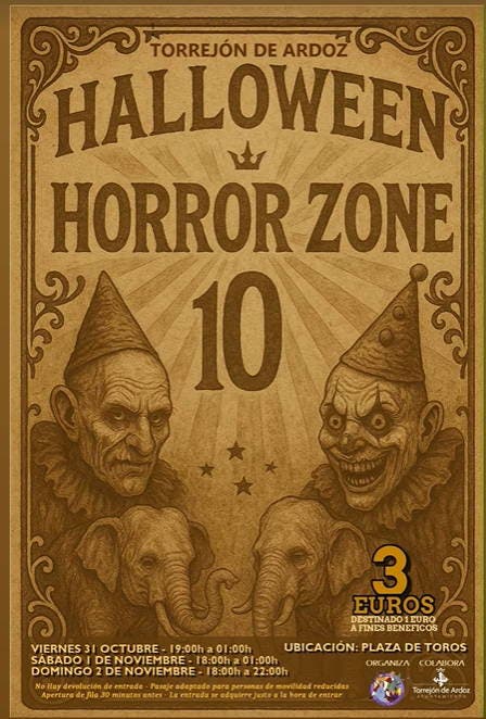 Cartel del evento Halloween Horror Zone en Torrejón de Ardoz