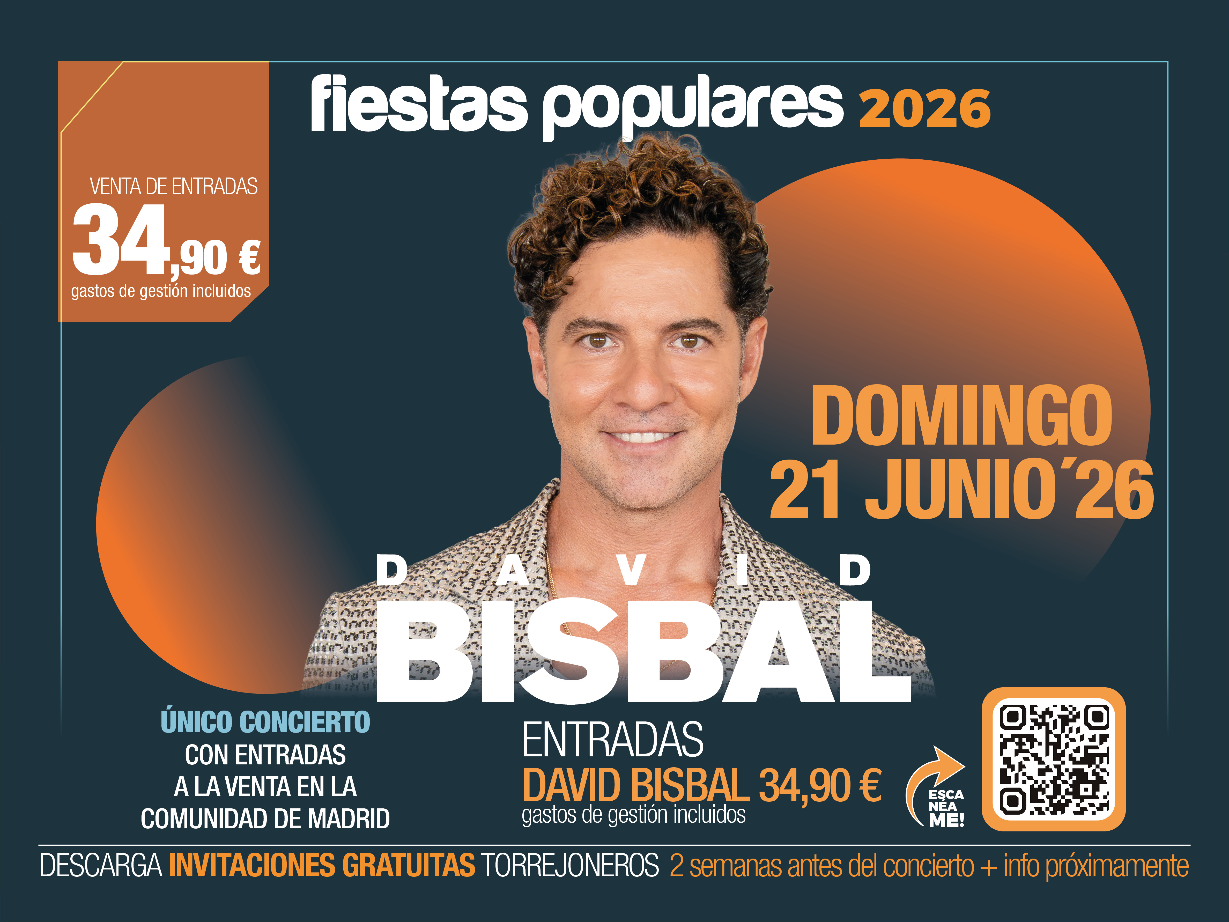 Cartel del concierto de David Bisbal en Torrejón.