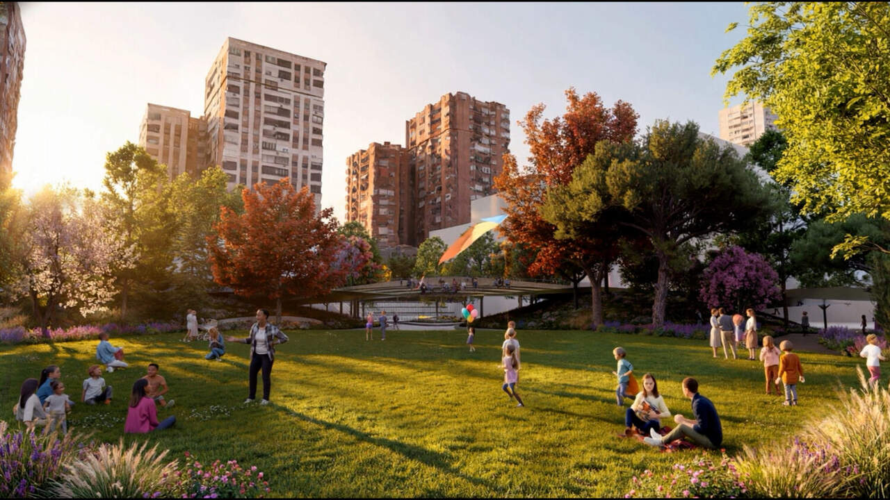 Proyecto del nuevo parque de AZCA. AYUNTAMIENTO DE MADRID