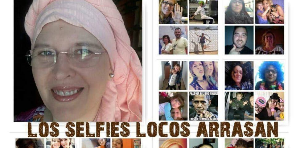 Oleada de selfies en Torrejón apoyando a Paloma Gil