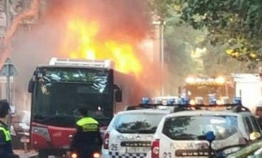 Se incendia un autobús urbano en Alcalá sin provocar heridos 