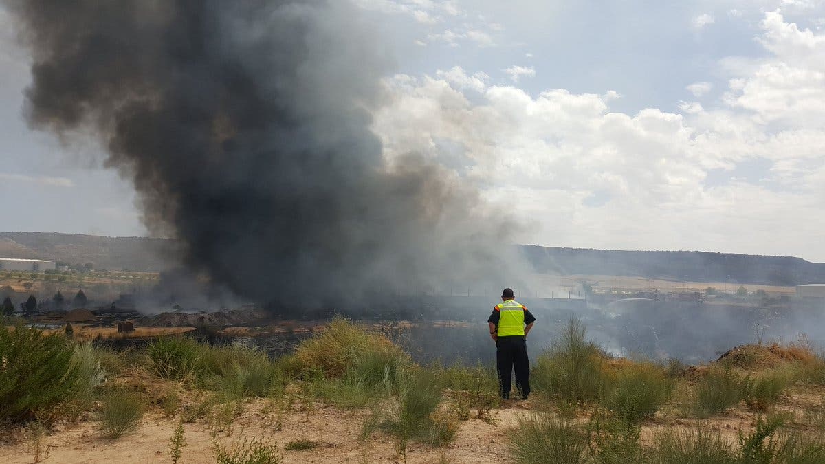 «No hay ningún riesgo medioambiental» tras el incendio de Chiloeches