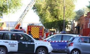 Rescatan a 7 perros enjaulados en el incendio de una nave en Velilla