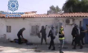 Espectacular operación policial en la Cañada Real contra el tráfico de drogas