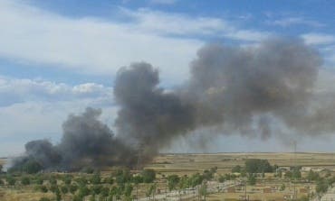 Incendio en un desguace de Alcalá de Henares