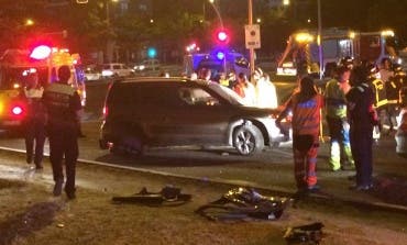 En estado grave tras perder el control de su coche y volcar en la M30