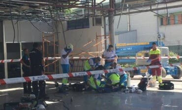 Fallece un trabajador en Madrid tras caer de cabeza desde cuatro metros de altura