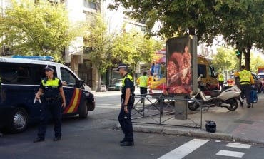 Herido grave un motorista de 26 años tras sufrir un accidente en Atocha