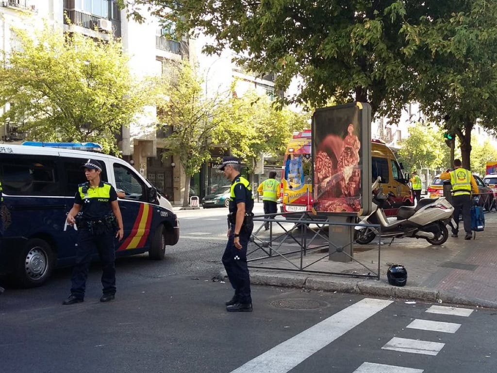 Herido grave un motorista de 26 años tras sufrir un accidente en Atocha