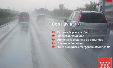 El sábado lluvioso deja más de 180 accidentes de tráfico en la Comunidad de Madrid