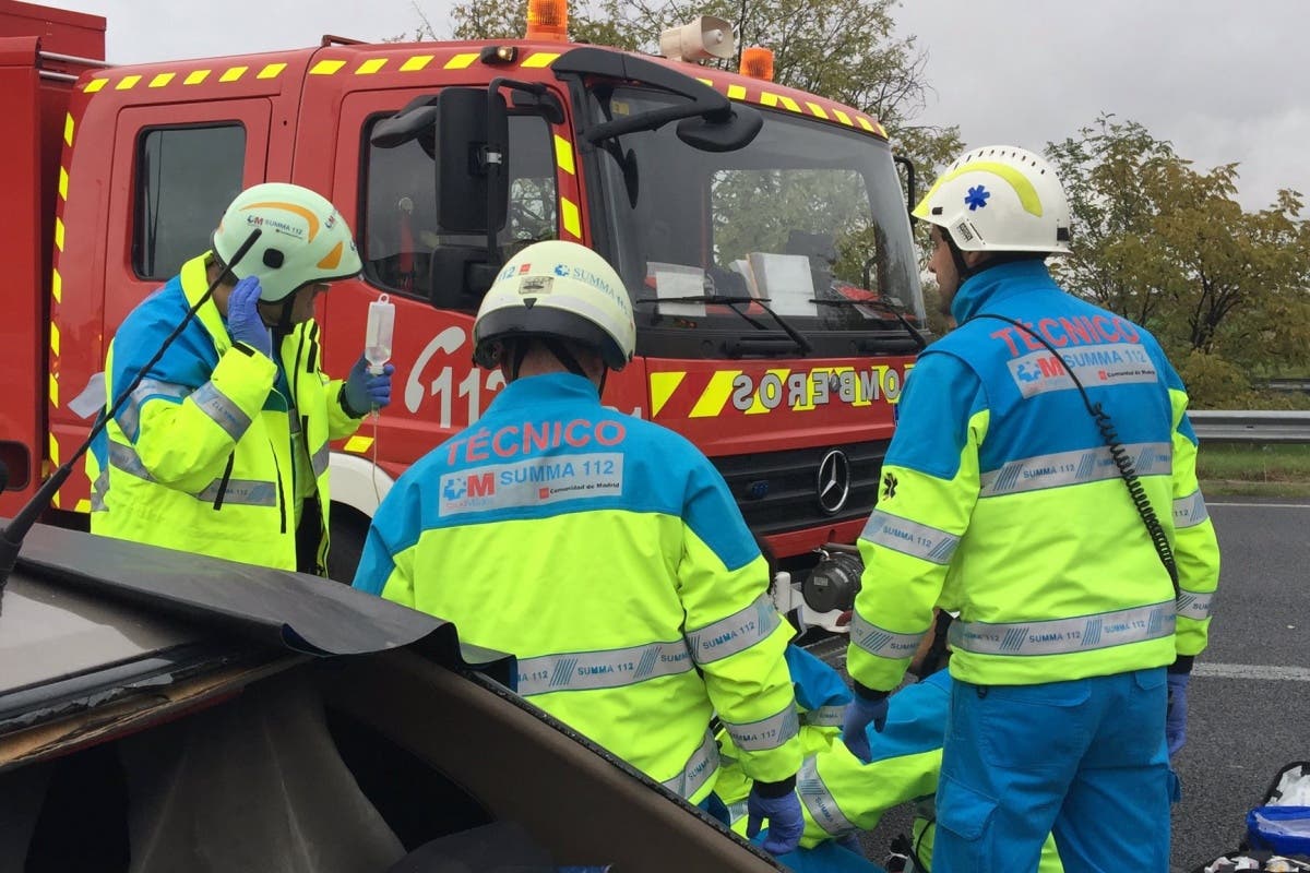 Un muerto y seis heridos en un accidente múltiple en Fuenlabrada