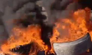 Barricadas en la Cañada Real contra el derribo de las últimas chabolas