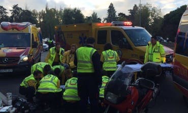 Herido muy grave un motorista en Madrid