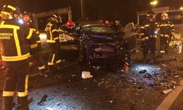 Un coche que al parecer circulaba en dirección contraria deja 4 heridos en la M30