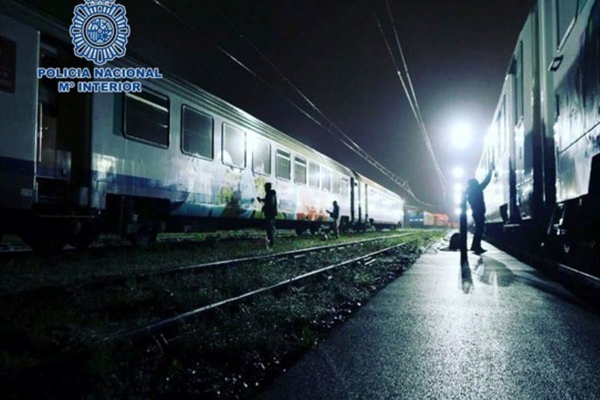 Detenidos 5 grafiteros que paraban los trenes para pintarlos en Madrid y Guadalajara