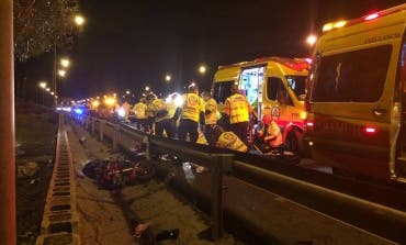 Fallece un motorista en un accidente en la M-40 (San Blas)