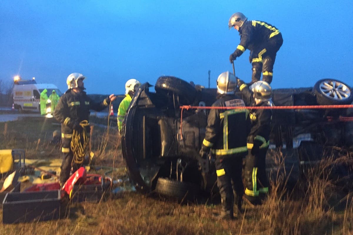 Herido grave un hombre de 45 años en un accidente en la A-1