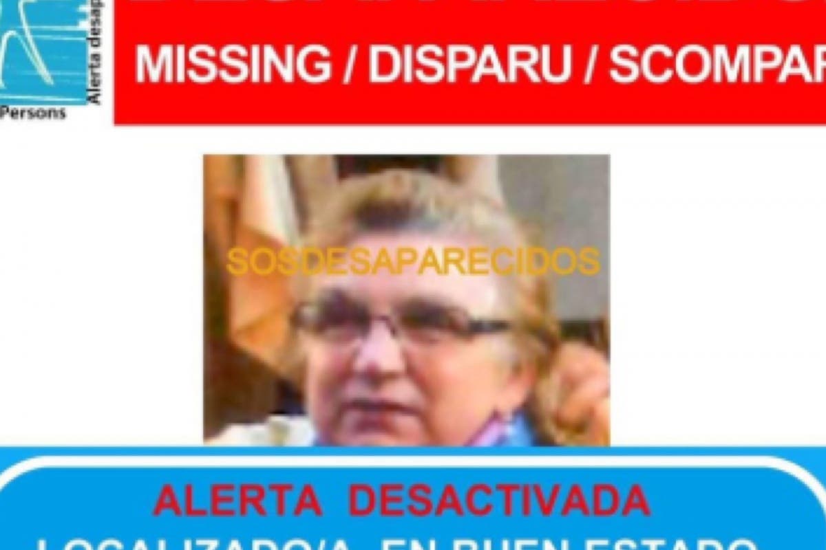 Localizada la anciana con Alzheimer desaparecida tras acudir a misa