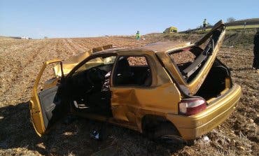 Herida en Paracuellos tras dar varias vueltas de campana con el coche