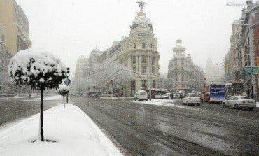 La nieve sorprende a Madrid en primavera