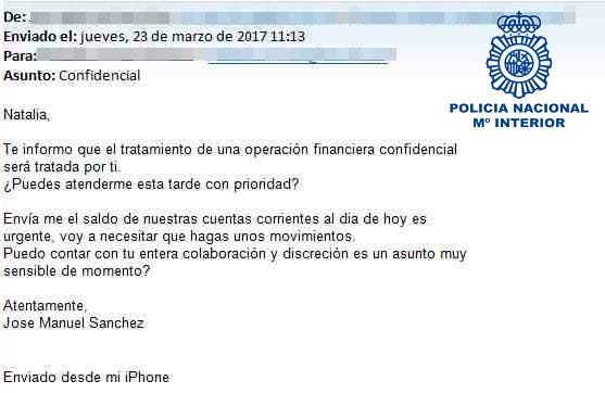 La Policía alerta sobre una nueva estafa dirigida a empresas