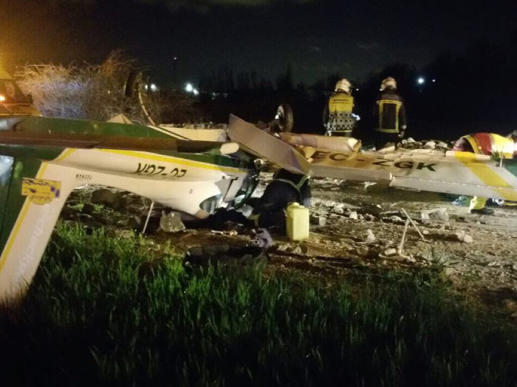 Dos heridos en un accidente de avioneta en El Molar