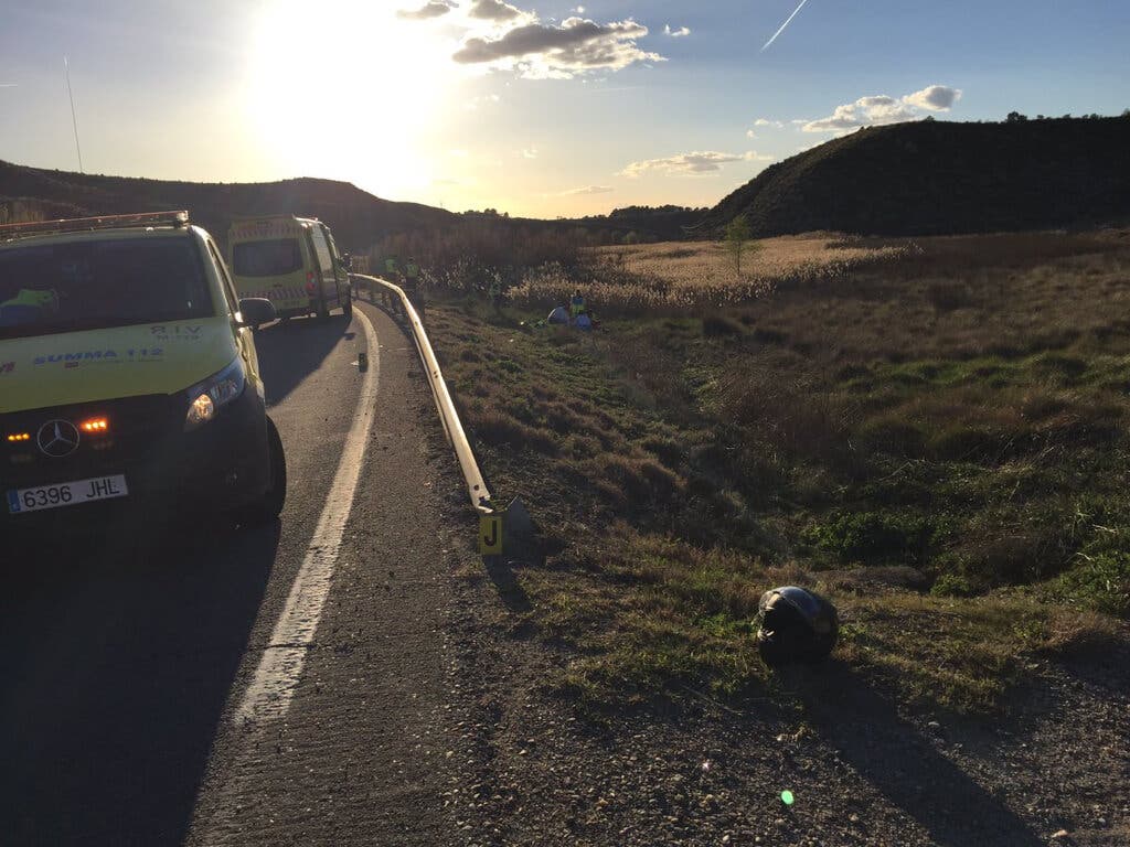 Fallece un motorista en la M-404