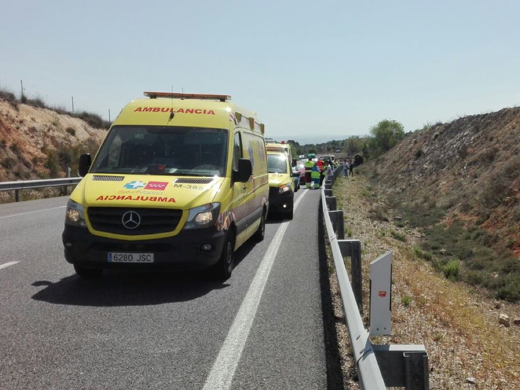 Ocho heridos en un accidente múltiple en la A-3