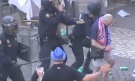 Batalla campal en Madrid provocada por los hinchas del Leicester