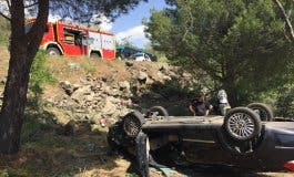 Muere una mujer en Madrid al caer su coche por un terraplén