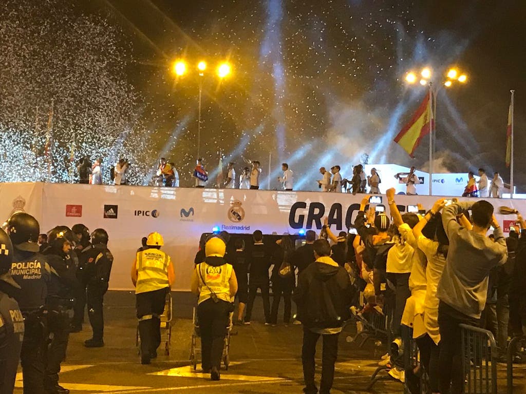 28 personas atendidas en la celebración madridista de Cibeles