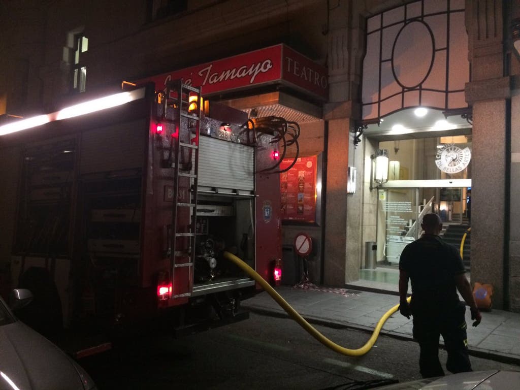 Declarado un incendio en la terraza del Círculo de Bellas Artes