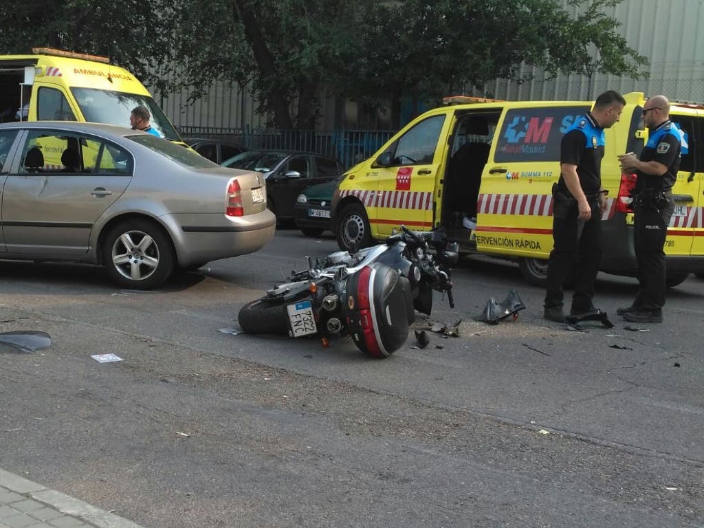 En estado crítico un motorista tras sufrir un accidente en Coslada