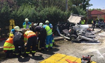 Un joven herido muy grave en un accidente en Arganda del Rey