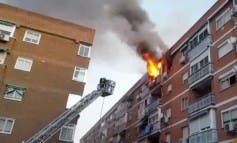 Espectaculares imágenes del incendio de este sábado en Torrejón