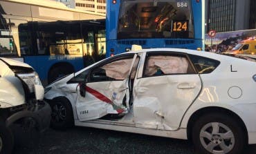 Un accidente múltiple provoca el caos en Plaza de Castilla