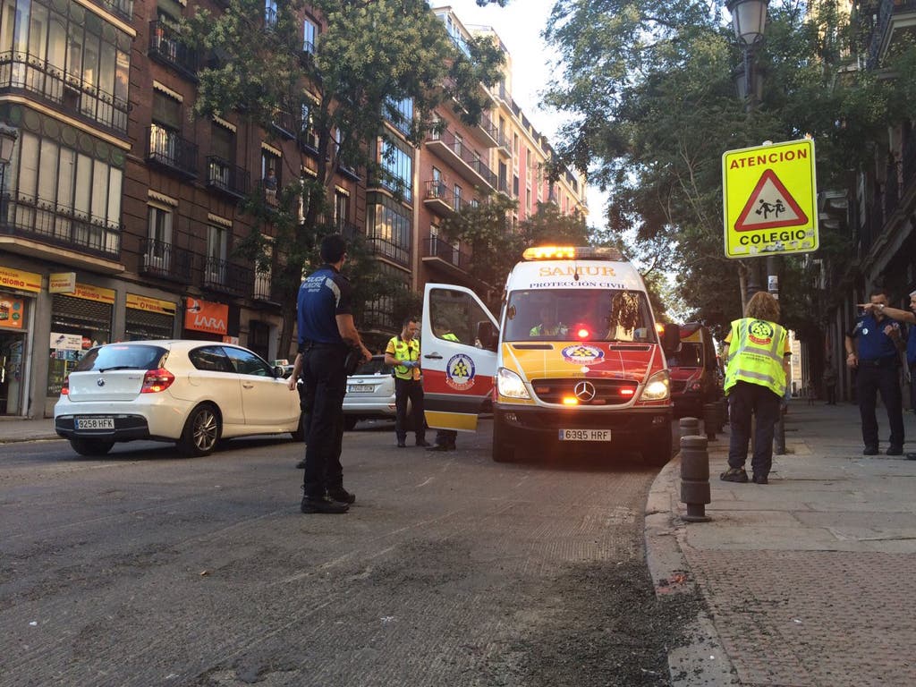 Herida grave una anciana al ser atropellada por una moto en Madrid