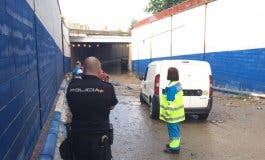 Muere un conductor atrapado en un túnel inundado en Coslada