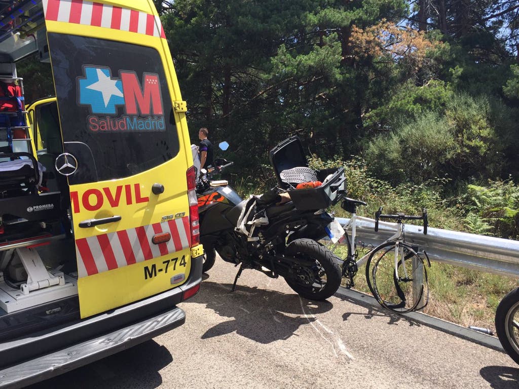 Muere un ciclista de 42 años tras chocar contra una moto en Madrid