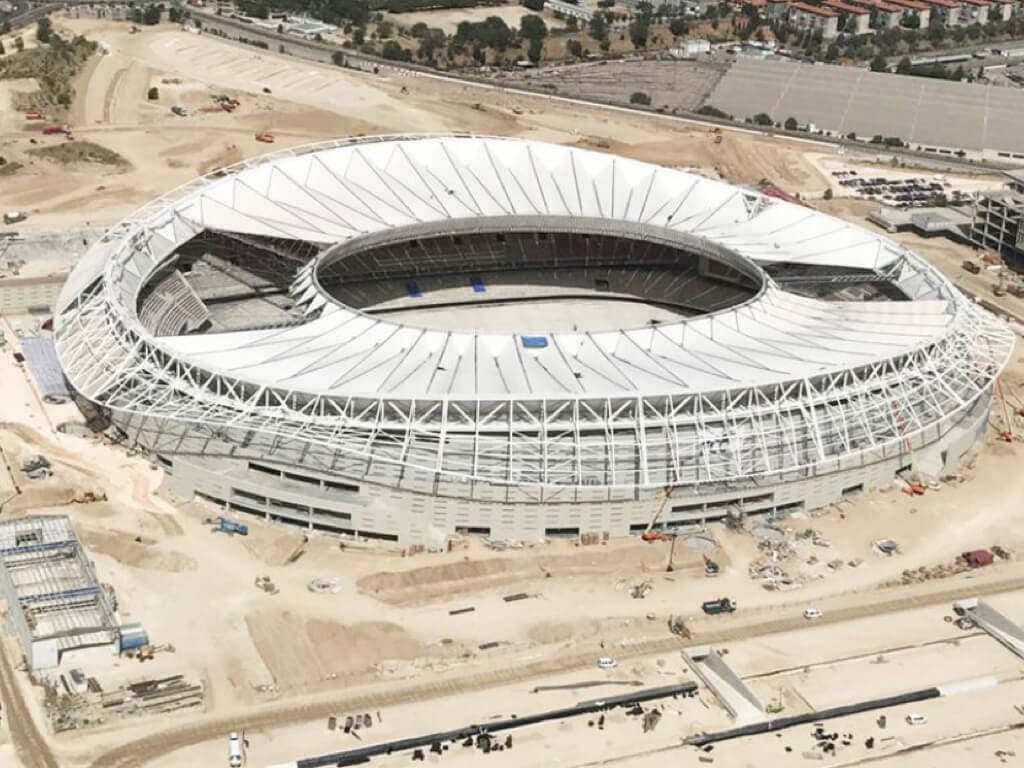 Espectaculares imágenes del Wanda Metropolitano a vista de pájaro