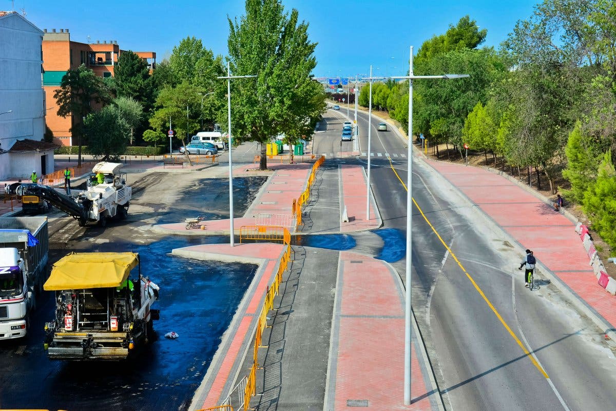 Avanzan las obras del cuarto carril del Puente de Fronteras, en Torrejón