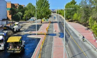 Avanzan las obras del cuarto carril del Puente de Fronteras, en Torrejón