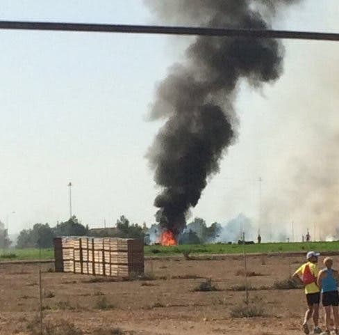 Muere un piloto tras estrellarse un avión militar cuando regresaba del Desfile