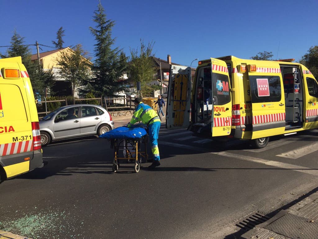 Herido grave un ciclista en un accidente de tráfico en Madrid