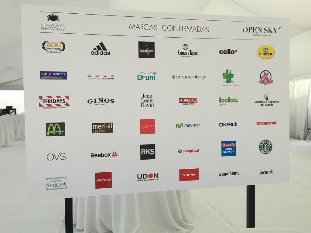 Las marcas confirmadas hasta ahora en el Open Sky de Torrejón