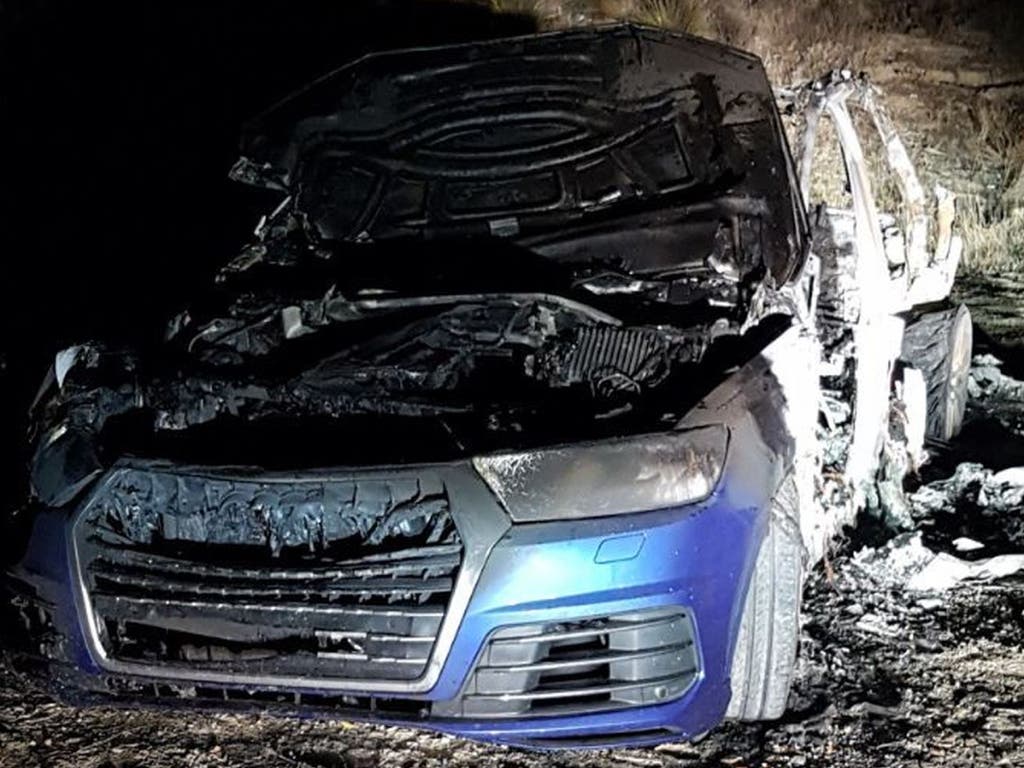 Se busca a la banda que dejó quemado un Audi en Arganda tras un tiroteo
