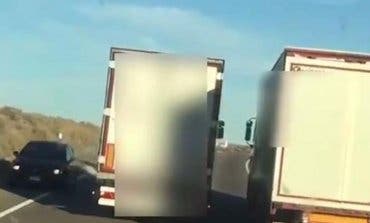 Dos camioneros investigados por maniobras suicidas en la A-2