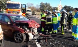 Cuatro heridos en un accidente múltiple en la M-513