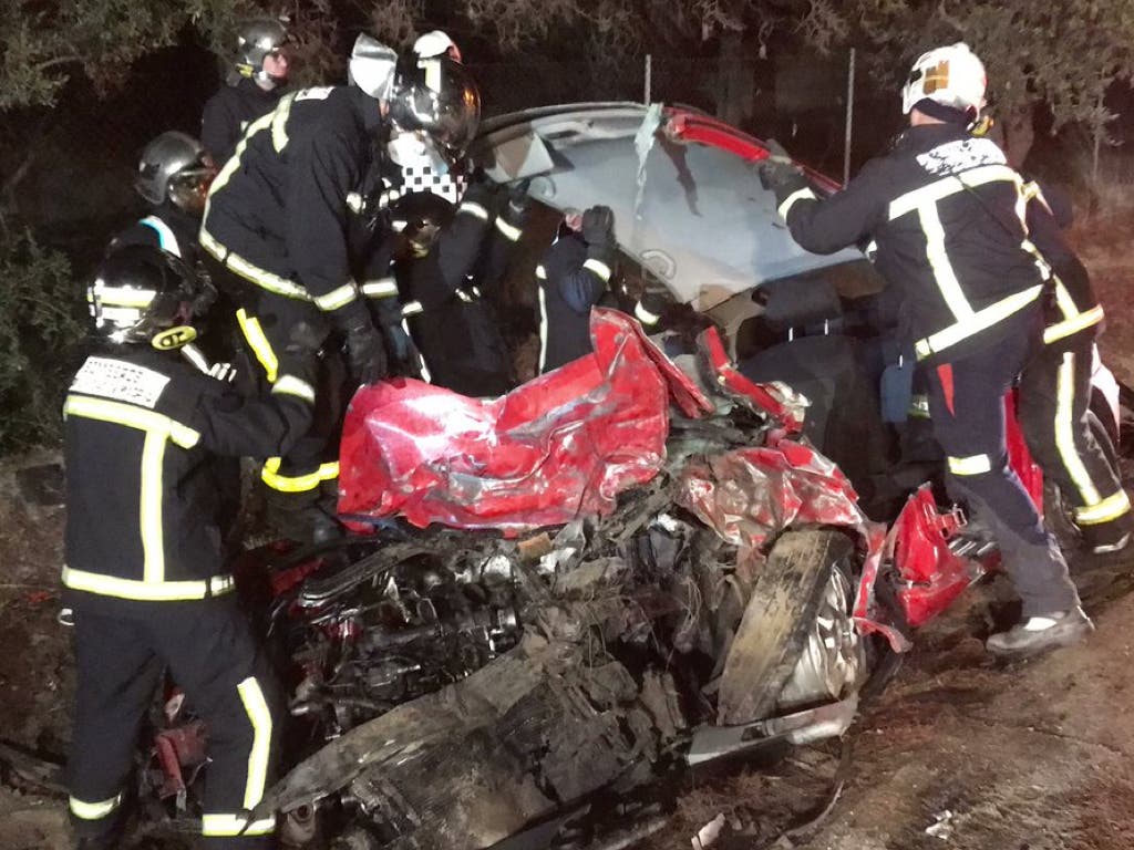 Mueren dos personas en un brutal accidente en Campo Real