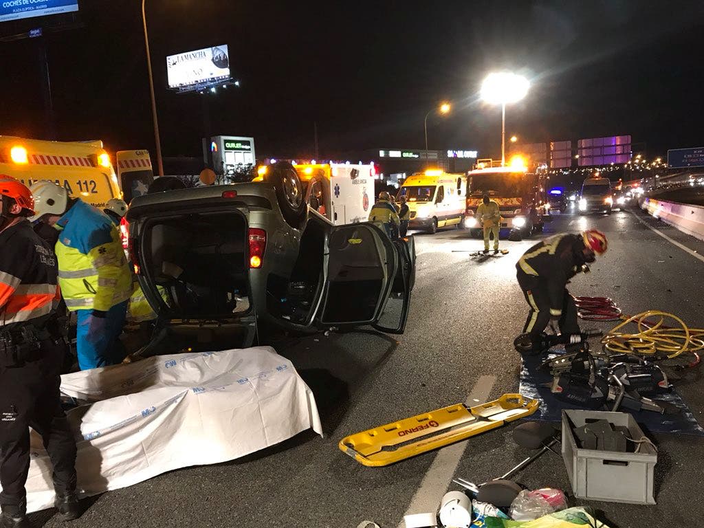 Tres heridos en un accidente en la M-40